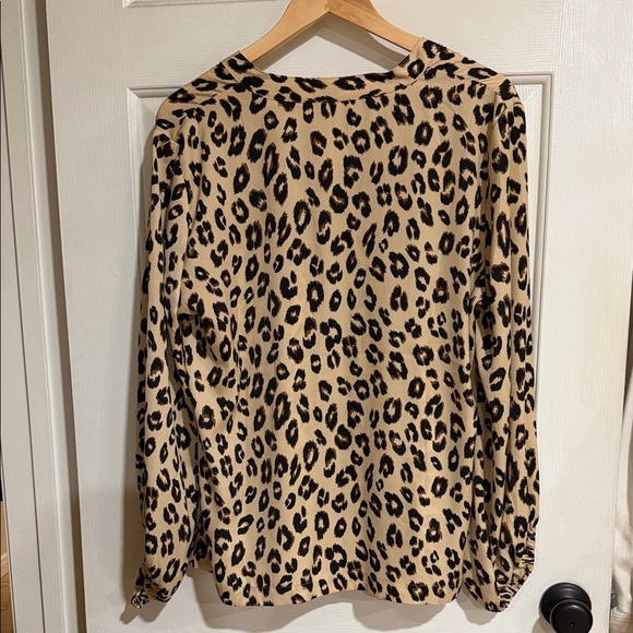 Chico's Tan and Black Animal Print Blouse - Picture 3 of 3